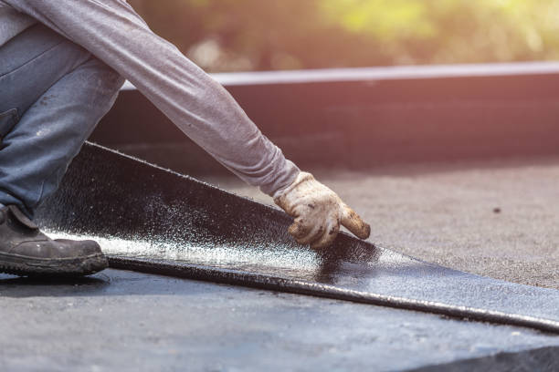 Professional Waterproofing technician working in Rutherford, NJ